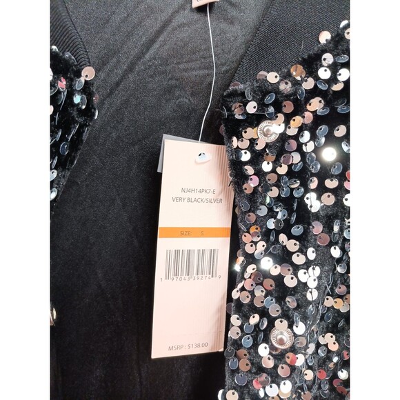 Nanette Lepore Sequin Bomber Jacket Size Small - Picture 3 of 5